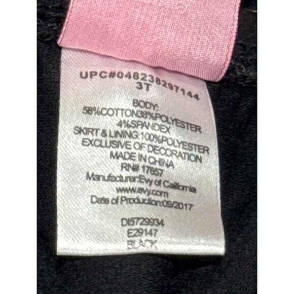 Disney Minnie Mouse Size 3 Polka Dot Tulle Dress W/Red Bow For Girls Black/White - Picture 8 of 9